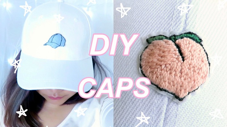 DIY Embroidered Baseball Caps | Peach Cap 