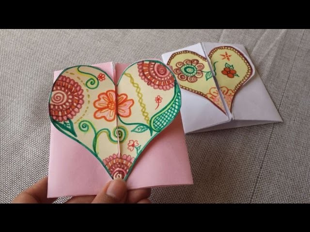 DIY-Envelope Paper heart card Gift || Make for Boyfriend.Girlfriend .