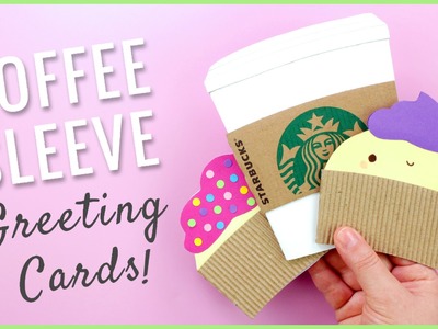 DIY Greeting Cards from Coffee Sleeves |  Recycled Crafts