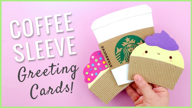 DIY Greeting Cards from Coffee Sleeves |  Recycled Crafts