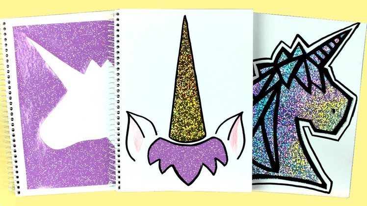 DIY: Holo Unicorn Notebook Covers! DIY Back to School Supplies | Cutify DIY #7