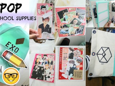 DIY: KPOP School Supplies  (BTS and EXO Edition) Backpack, Binders and More! | Hunnie Bunnie ♡♡♡