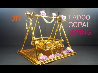 DIY# LADOO GOPAL SWING. KULFI STICK JHULA. HOW TO MAKE. CWM# 7