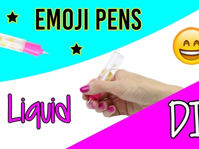 DIY LIQUID Emoji Pens! Mini Pen DIY