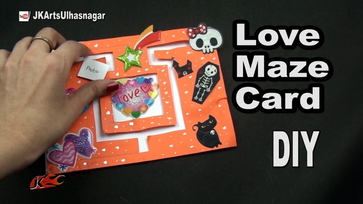 DIY Love Maze Card for Scrapbook | How To Make  | JK Arts 1042
