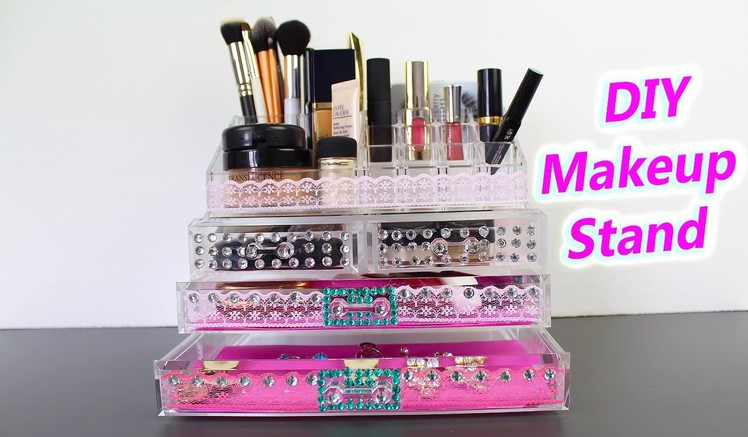 DIY Makeup Storage | Makeup Stand and Organization