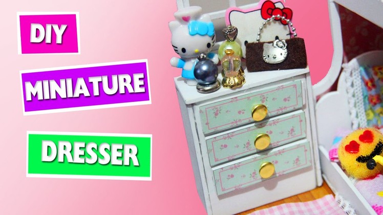 DIY | Miniature Doll Dresser - simplekidscrafts