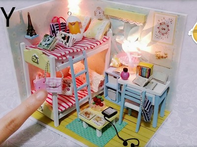 DIY Miniature Dollhouse with Full Furniture Sets&Lights | DIY Room Decor