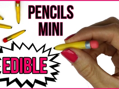 DIY Miniature Edible Pencils! 100% REAL Edible Pencils! Edible School Supplies!