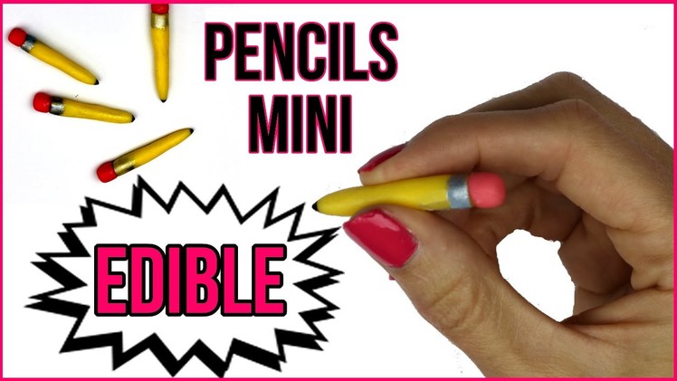 DIY Miniature Edible Pencils! 100% REAL Edible Pencils! Edible School Supplies!