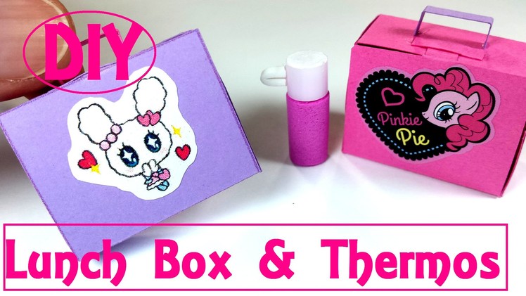 DIY Miniature Lunch Box & Thermos (Actually Works): Doll Back 2 School