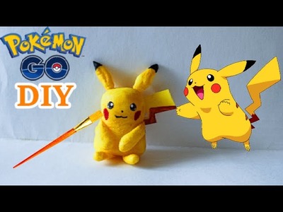 DIY Pikachu from Polymer Clay - How to make a Pokemon GO figure, tutorial! Do it yourself craft kids