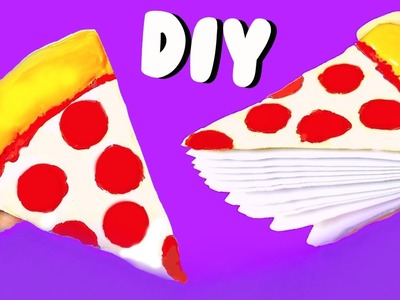 DIY PIZZA NOTEBOOK (from scratch) | Back to School Supplies 2016