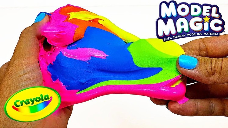 DIY: SUPER RAINBOW PUTTY! Borax Slime + Crayola Model Magic Clay = AWESOME FUN!!!