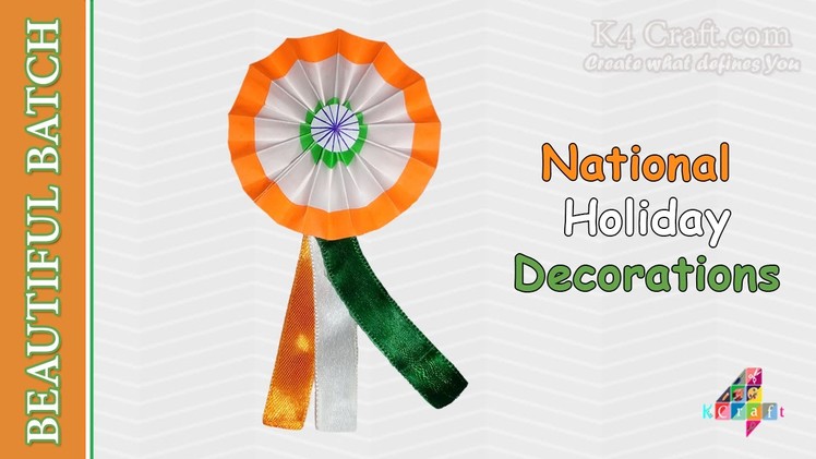 DIY: Video Making Indian Tricolour Flag "BATCH" for kids at Home - Independence day
