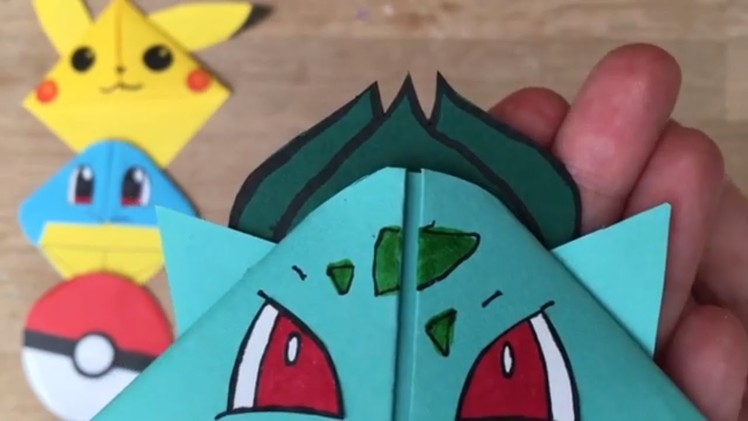 Easy Bulbasaur DIY - Pokemon Bookmark - Origami Inspired - Pokemon Go