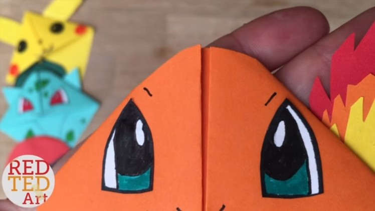 Easy Charmander DIY - Pokemon Bookmark - Origami Inspired - Pokemon Go