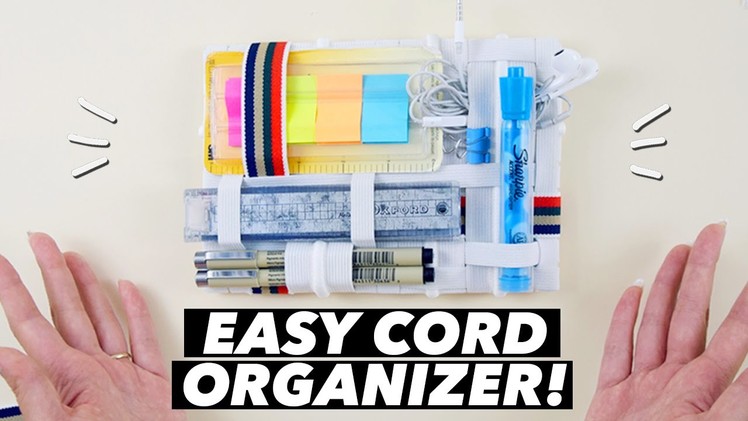 EASY DIY Cord Organizer! (How to Make a Grid-It Organizer)
