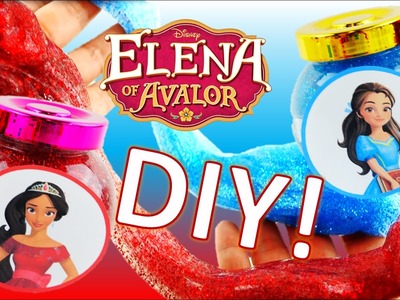 Easy DIY Princess Elena and Isabel Glitter Slime! How to make Elena of Avalor Putty Jar