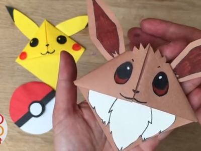 Easy Eevee DIY - Pokemon Bookmark Corners - Origami Inspired - Pokemon Go
