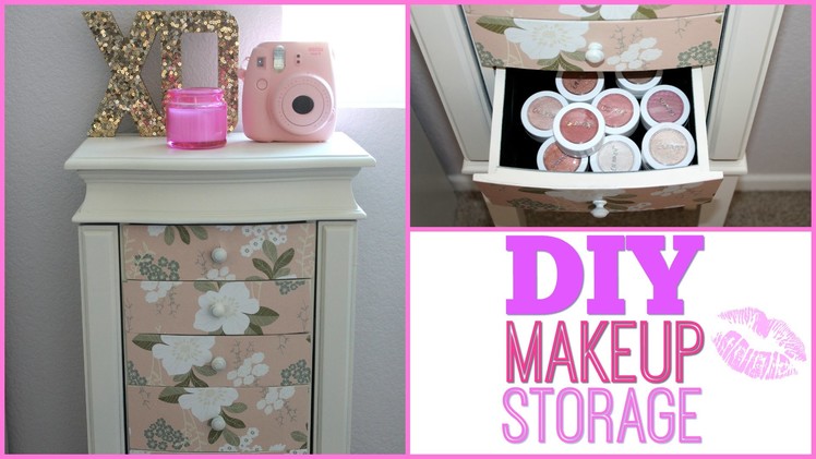 Furniture Makeover: Makeup Storage DIY