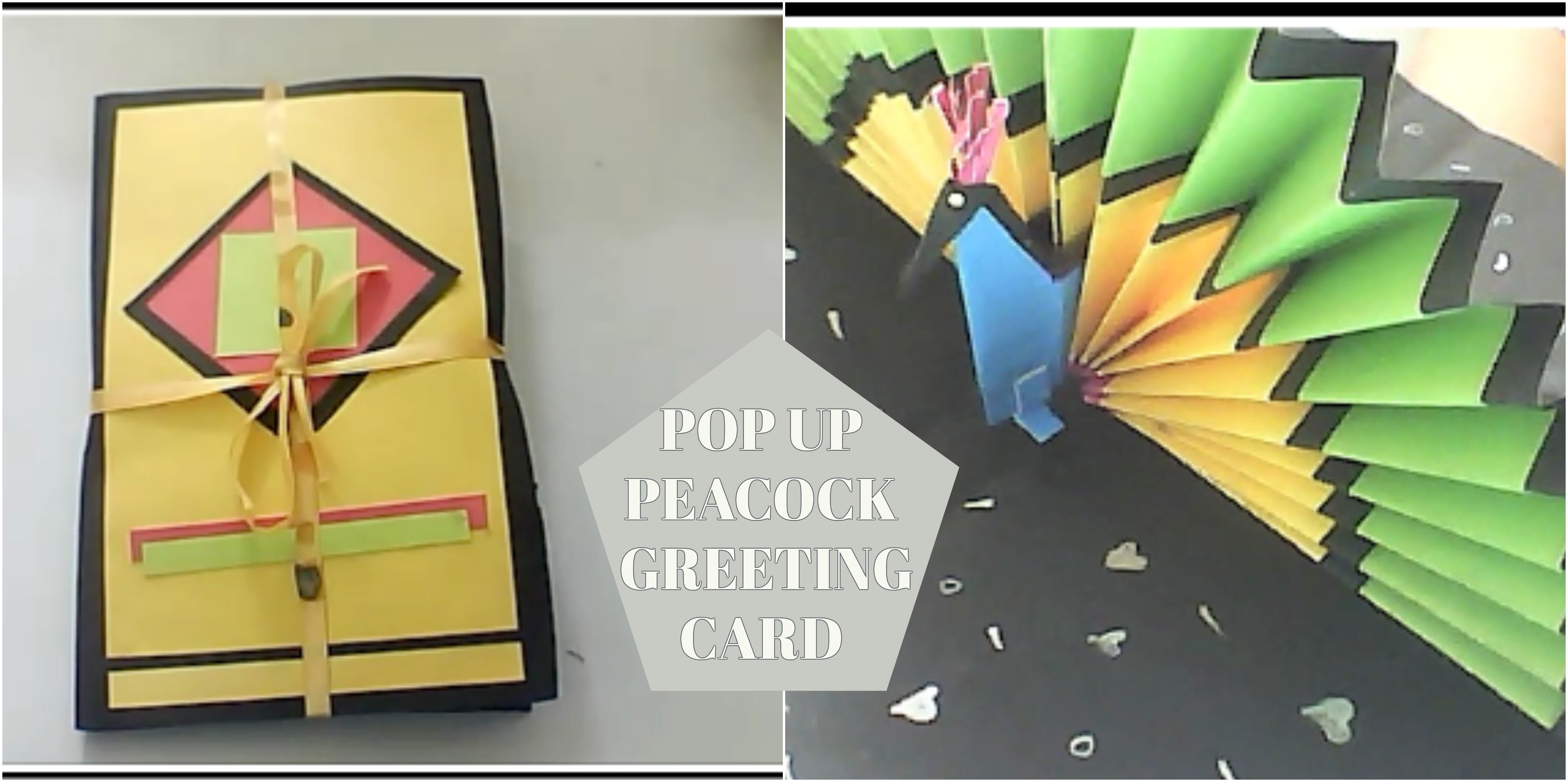 Greeting card DIY || Pop up peacock card || 3D Gift card