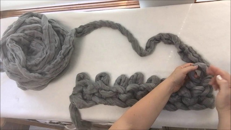 How to arm knit a blanket (hand knit) with BeCozi