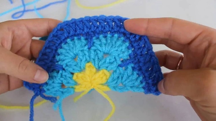 How To Crochet A Half Hexagon African Flower Motif