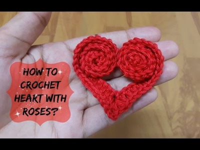 How to crochet heart with roses? | !Crochet!