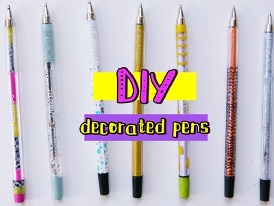 How to decorate a pen. Easy DIY back to school supplies (Crafty Nica)