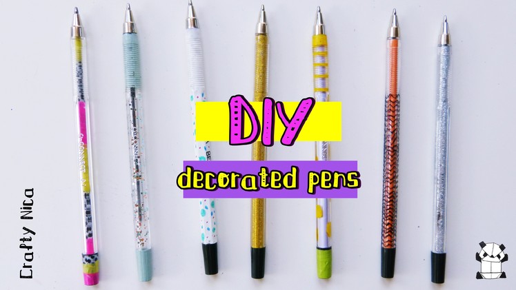 How to decorate a pen. Easy DIY back to school supplies (Crafty Nica)