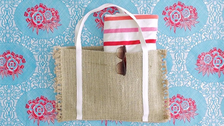 How to make a Beach Bag, from a Placemat