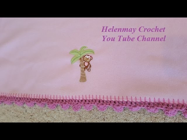 How to make a Crochet Shell Border for your Baby Receiving Blanket DIY Tutorial
