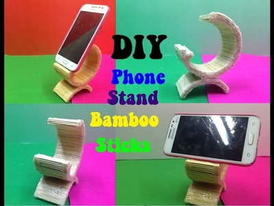 How to make a Phone Stand using Bamboo Sticks - DIY