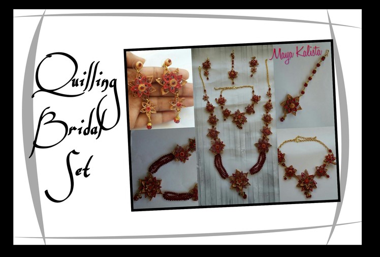 How to make DIY  Paper Quilling Jewellery set - Bridal Necklace - Quilling Tutorial!