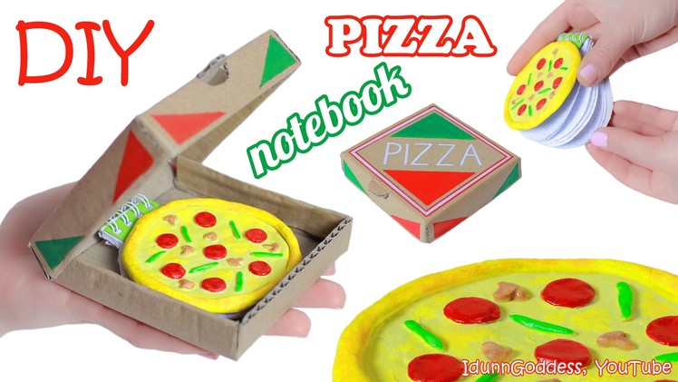 How To Make Pizza Notebook – DIY Miniature Pizza Notepad in a Pizza Box