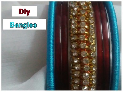 How to make stone bangles at home.silk thread bangles