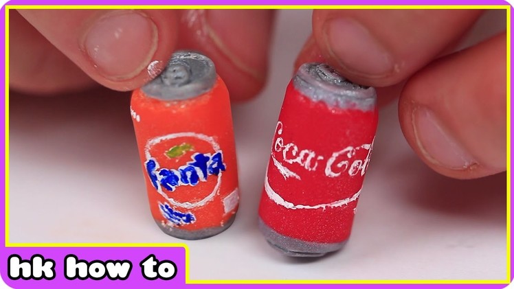 How To Make World's Smallest Coke and Fanta Cans - DIY Miniature Soda Bottles - HooplaKidz How To