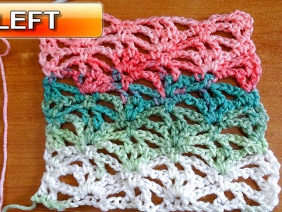 Lacy Stitch 1 - Left Handed Crochet Tutorial