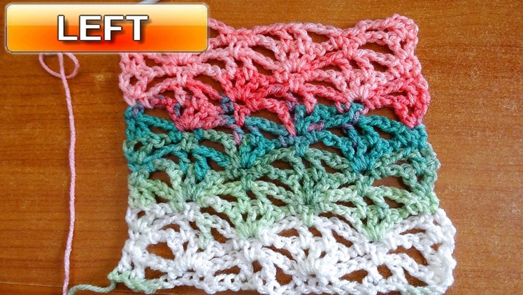 Lacy Stitch 1 - Left Handed Crochet Tutorial
