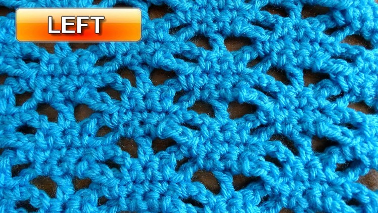 Lacy Stitch  2 - Left Handed Crochet Tutorial