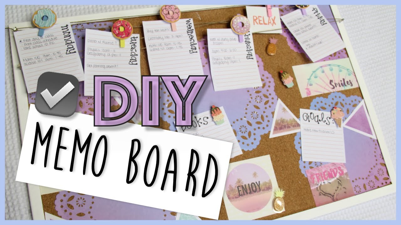 Memo Cork Board DIY, Back To School 2016