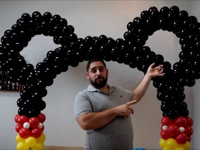 Mickey mouse balloon  arch tutorial  no helium required DIY how to video