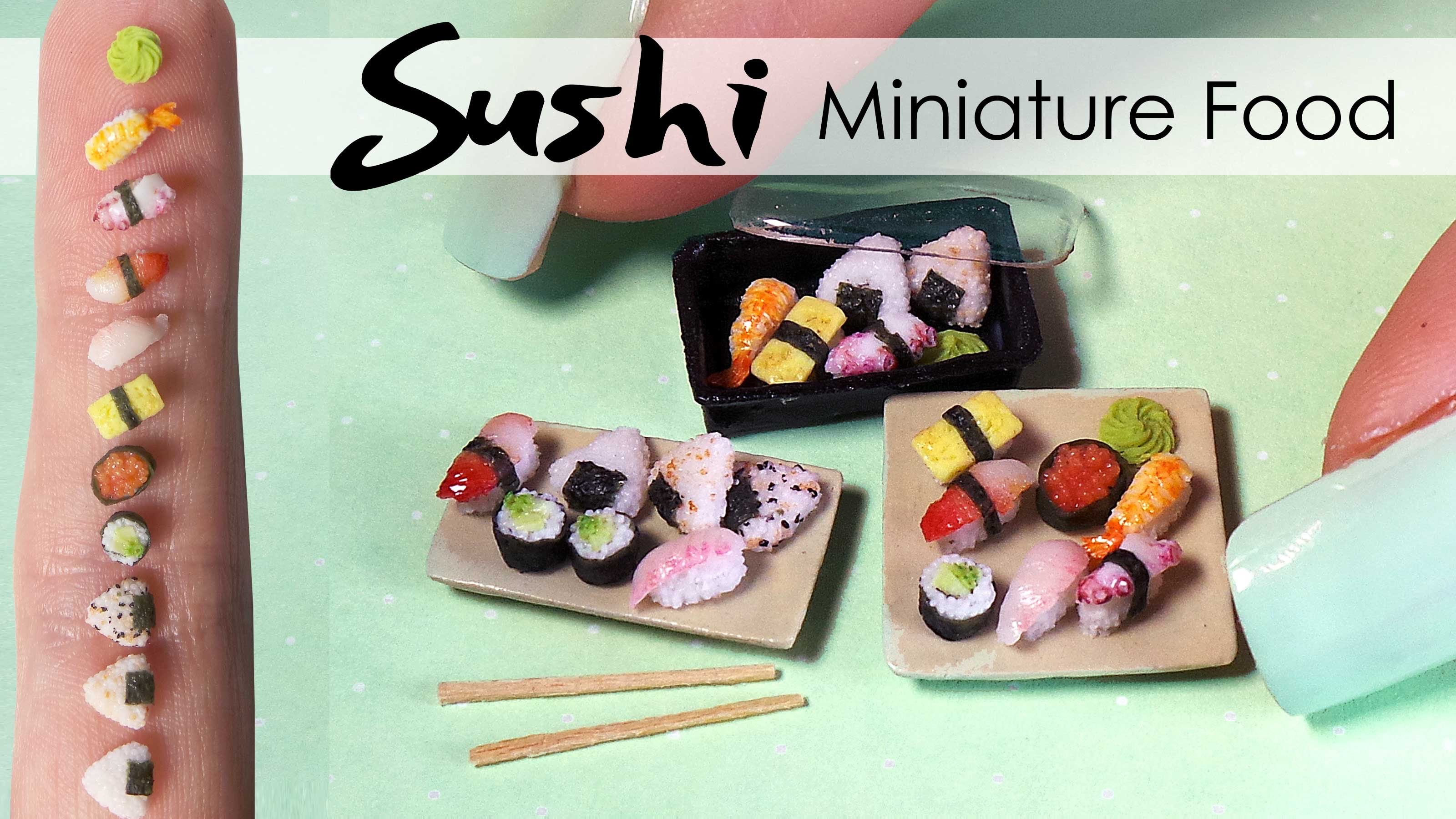 Miniature Sushi Tutorial. DIY Miniature Food