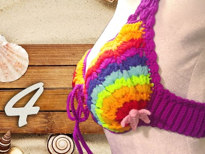 Rainbow bikini a crochet part 4
