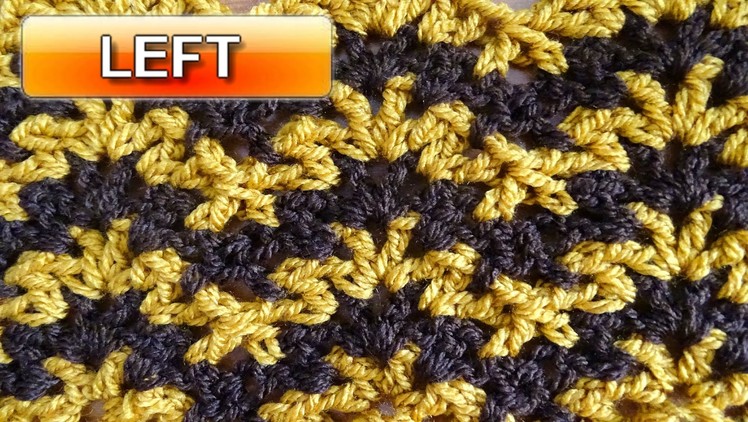 Ripple V Stitch - Left Handed Crochet Tutorial
