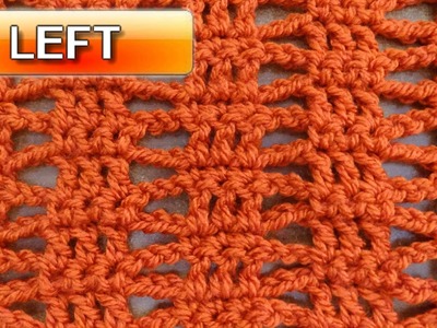 Simple Beginner Stitch - Left Handed Crochet Tutorial 1