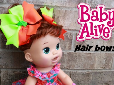Split Pinwheel hair bow tutorial. DIY hairbows for BABY ALIVE