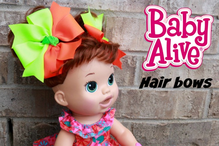 Split Pinwheel hair bow tutorial. DIY hairbows for BABY ALIVE