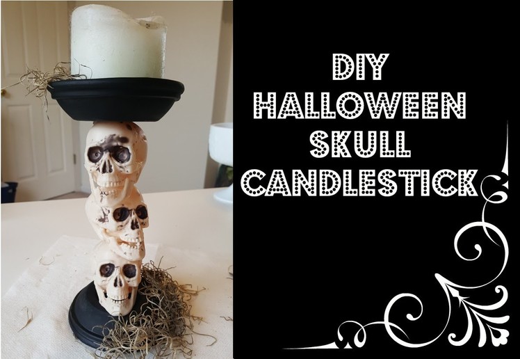 Spooky DIY Halloween Decorations: Halloween Candlestick!!